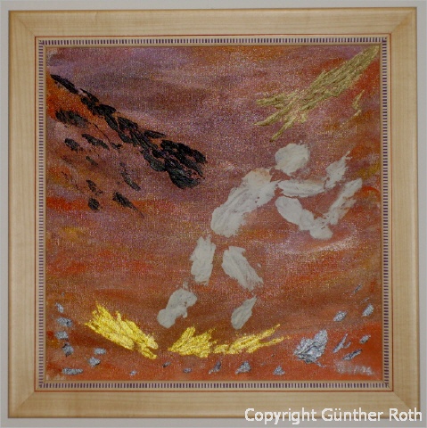 Acrylgemaelde vier Jahreszeiten Herbst Acryl