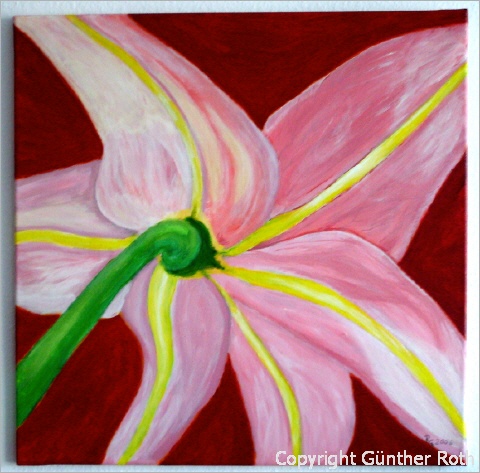 Acrylgemaelde Blume von hinten Acryl