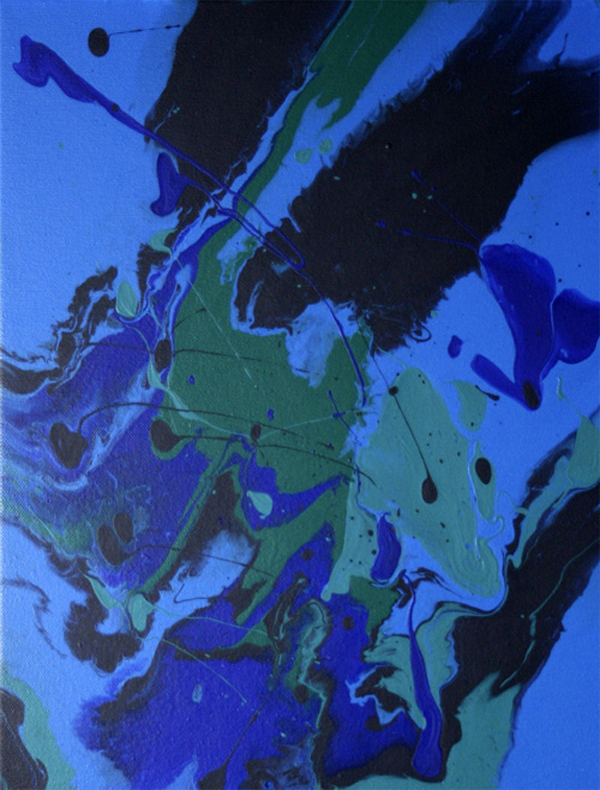 Acrylbilder abstrakt, Blue, Acrylgemälde