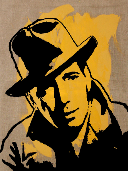 Acrylbilder, Humphrey Bogart, Acrylgemälde