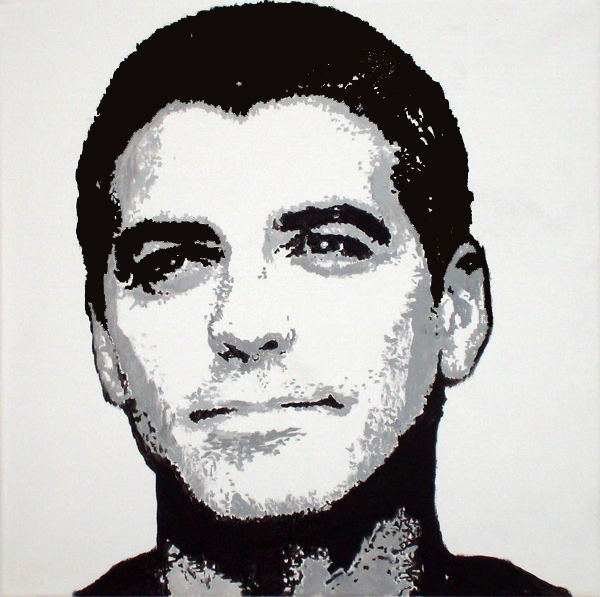 Acrylbilder, George Clooney, What Else, Acrylgemälde