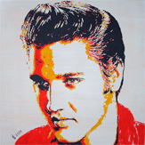 Acrylbilder Elvis Presley, Teddy Bear, Acryl Pop-Art