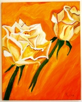 Acrylbilder Rosen Orange Acryl