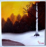Oelgemaelde Winterstimmung Oel